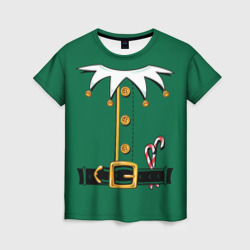 Женская футболка 3D Christmas Elf Outfit