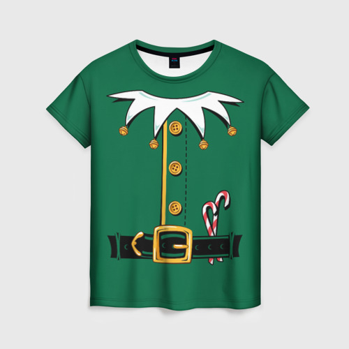 Женская футболка 3D Christmas Elf Outfit, цвет 3D печать