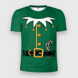 Мужская футболка 3D Slim Christmas Elf Outfit