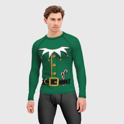 Мужской рашгард 3D Christmas Elf Outfit - фото 2