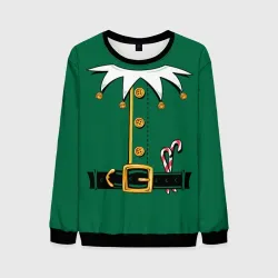 Мужской свитшот 3D Christmas Elf Outfit