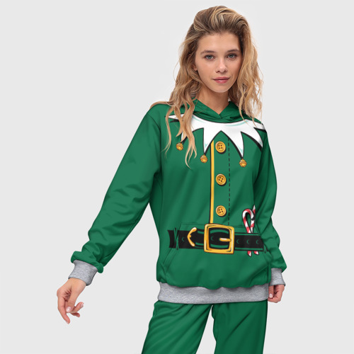 Женский костюм с толстовкой 3D Christmas Elf Outfit, цвет меланж - фото 3