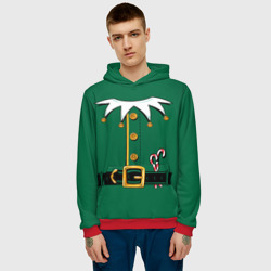 Мужская толстовка 3D Christmas Elf Outfit - фото 2