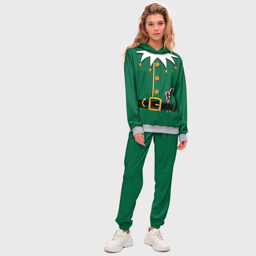 Женский костюм с толстовкой 3D Christmas Elf Outfit, цвет меланж - фото 5