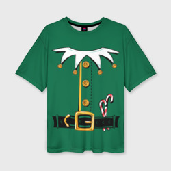 Женская футболка oversize 3D Christmas Elf Outfit