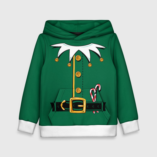 Детская толстовка 3D Christmas Elf Outfit, цвет белый