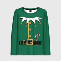 Женский лонгслив 3D Christmas Elf Outfit