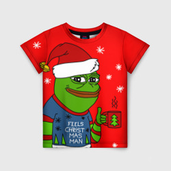 Детская футболка 3D Pepe New Year - Pepe the Frog