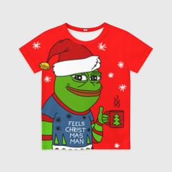 Детская футболка 3D Pepe New Year - Pepe the Frog