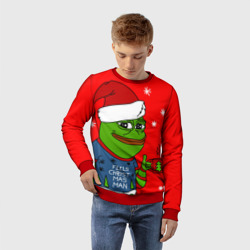 Детский свитшот 3D Pepe New Year - Pepe the Frog - фото 2