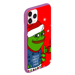 Чехол для iPhone 11 Pro Max матовый Pepe New Year - Pepe the Frog - фото 2