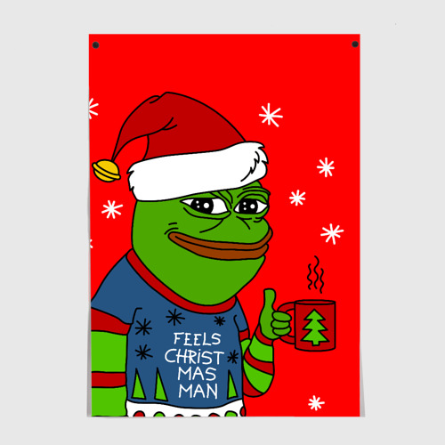 Постер Pepe New Year - Pepe the Frog