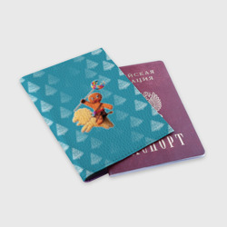 Обложка для паспорта матовая кожа Пряник gingerbread - фото 2