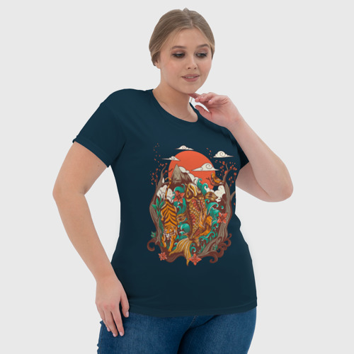 Женская футболка 3D Осенний Закат, цвет 3D печать - фото 6