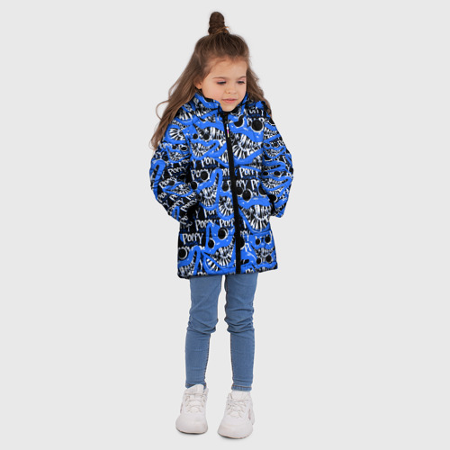 Зимняя куртка для девочек 3D Poppy Playtime игра Поппи плейтайм, цвет светло-серый - фото 5