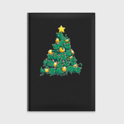 Ежедневник Christmas Tree Made Of Green Cats