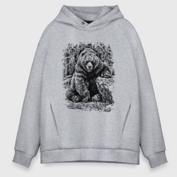 Мужское худи Oversize хлопок Истинный хозяин Русского леса