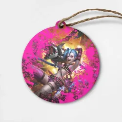 Деревянная игрушка круг Jinx Arcane LoL