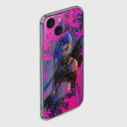 Чехол для iPhone 15 силиконовый с защитой камеры Jinx v2 Arcane LoL - фото 2