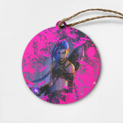 Деревянная игрушка круг Jinx v2 Arcane LoL