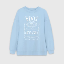 Женский свитшот oversize без начеса хлопок Денис в стиле Джек Дэниэлс