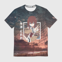 Мужская футболка 3D Врата Штейна Steins Gate, Курису Макисэ Kurisu Makise
