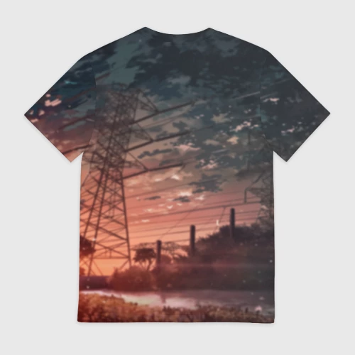 Мужская футболка 3D с принтом Врата Штейна Steins Gate, Курису Макисэ Kurisu Makise, вид сзади #1