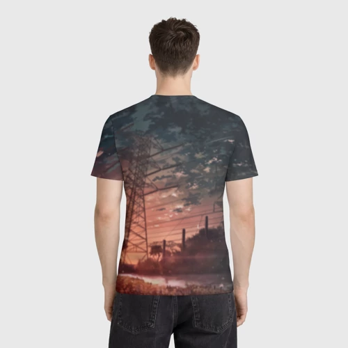 Мужская футболка 3D с принтом Врата Штейна Steins Gate, Курису Макисэ Kurisu Makise, вид сзади #2