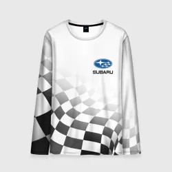Мужской лонгслив 3D Subaru, Субару Спорт, Финишный флаг
