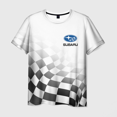 Мужская футболка 3D Subaru, Субару Спорт, Финишный флаг, цвет 3D печать