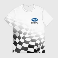 Мужская футболка 3D Subaru, Субару Спорт, Финишный флаг