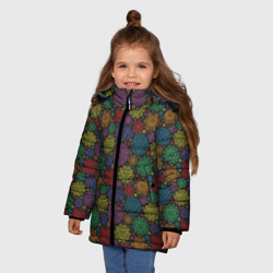 Зимняя куртка для девочек 3D Чакры Chakras - фото 2