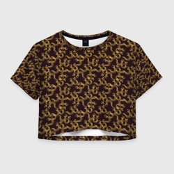 Женская футболка Crop-top 3D Ом Аум - Сакральный Символ