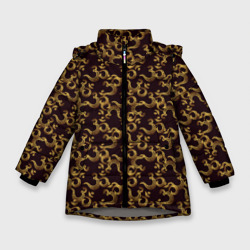 Зимняя куртка для девочек 3D Ом Аум - Сакральный Символ