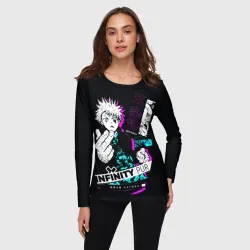 Женский лонгслив 3D Satoru Gojo в безумии расширение территории - фото 2