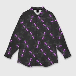 Женская рубашка oversize 3D Лицо Эндермена, Майнкрафт