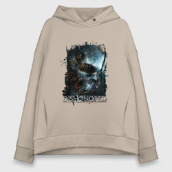 Женское худи Oversize хлопок Корво в маске Dishonored