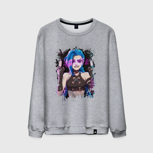 Мужской свитшот хлопок Jinx shoot Arcane LOL