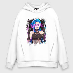 Мужское худи Oversize хлопок Jinx shoot Arcane LOL