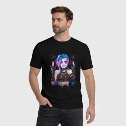 Мужская футболка хлопок Jinx shoot Arcane LOL - фото 2