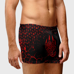 Мужские трусы 3D Печать велеса красный, трещины, руны - фото 2