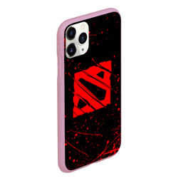 Чехол для iPhone 11 Pro Max матовый Dota 2 брызги красок, кровь - фото 2