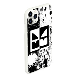 Чехол для iPhone 11 Pro Max матовый Geometry Dash black & white smile - фото 2