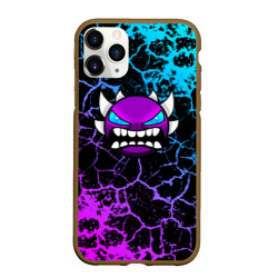 Чехол для iPhone 11 Pro Max матовый Geometry Dash трещины