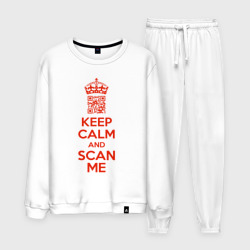 Мужской костюм хлопок Keep calm and scan me - fuck off