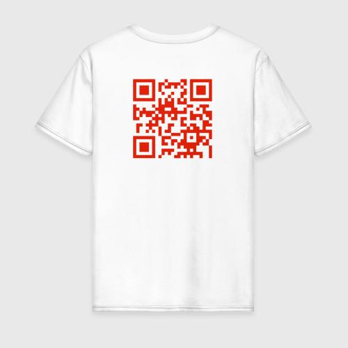 Мужская футболка хлопок Keep calm and scan me - fuck off, цвет белый - фото 2