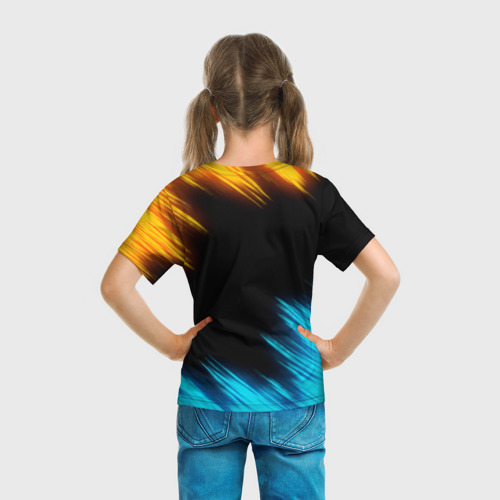 Детская футболка 3D [Geometry Dash] - Неон, цвет 3D печать - фото 6