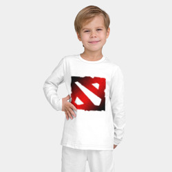 Детская пижама с лонгсливом хлопок Чёрно красное лого Дота 2 Dota logo - фото 2