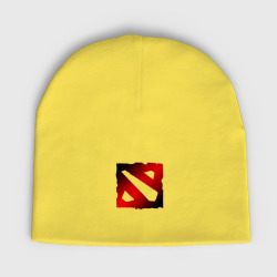 Детская шапка демисезонная Чёрно красное лого Дота 2 Dota logo