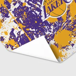 Бумага для упаковки 3D Lakers фирменные цвета брызги красок LA - фото 2